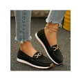 thumbnail image 5 of Women Wedge Slip-On Loafers, Round Toe, Low Heel Buckle, Flat Casual Shoes with Soft Sole for Comfort, 5 of 9