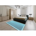 thumbnail image 5 of Ahgly Company Machine Washable Indoor Square Transitional Blue Ivy Blue Area Rugs, 6' Square, 5 of 7