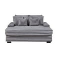 thumbnail image 5 of Symphony 67"W Gray Corduroy Fabric Sofa Chaise Lounge Chair w/Cupholders+USB, 5 of 5