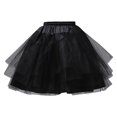 thumbnail image 1 of RABBITH Women Girls Solid Color Ballet Tulle Short Crinoline Petticoat Multi Layered Bal, 1 of 11