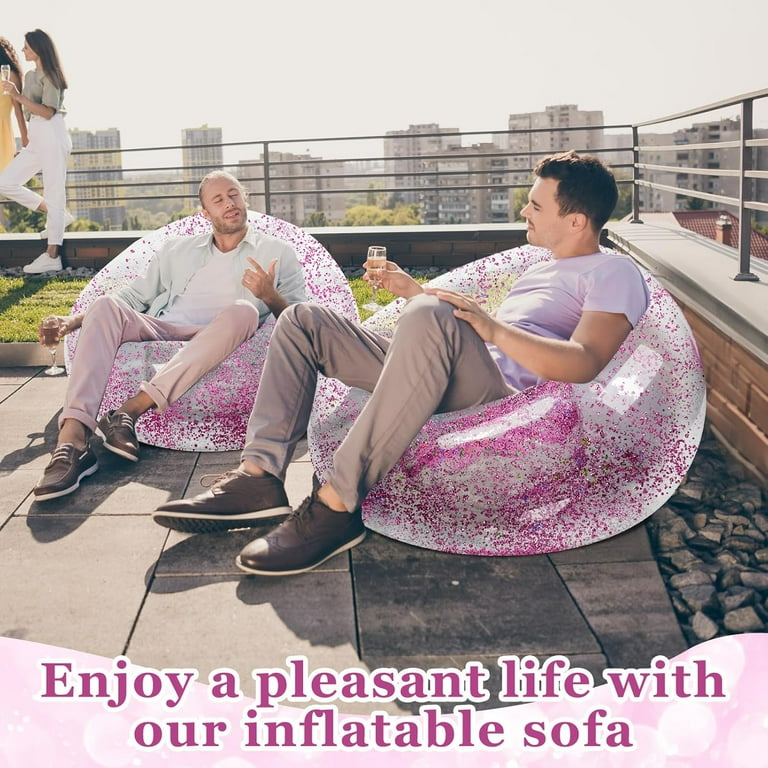 Inflatable Bean Bag Chair for Adult Bean Bag Sofa Chair Blow up Inflatable Furniture for Indoor Outdoor Living Room Bedroom Balcony Travel Party