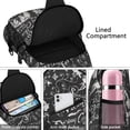 thumbnail image 4 of Sling Backpack,Black Halloween Letter Bat Pattern Sling Bag with Water Bottle Holder,Waterproof Sling Bag for Men/Women with Headphone Jack for Hiking,Travel, 4 of 6