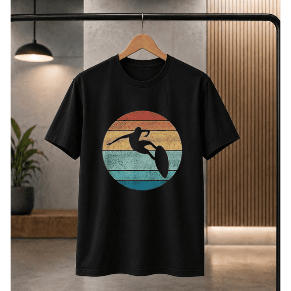 Surfing Surfboard Vintage Retro Surfboarder Surfer Beach Unisex T-shirt, S-5XL