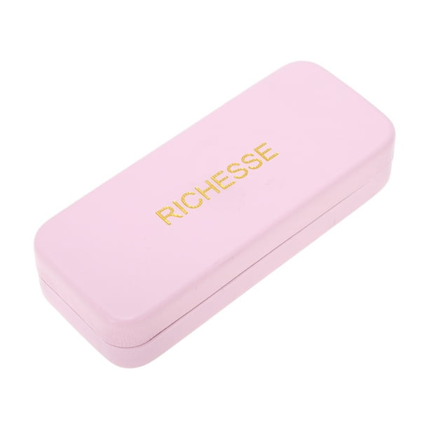 Estuche para gafas portátil Unique Bargains 1 Pc 6.34"x2.64"x1.34" Rosa