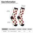 thumbnail image 5 of Yiaed Hand Drawn Strawberry Print Great elasticity Crew Socks Sports socks for Men and Women, 5 of 5