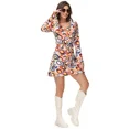 thumbnail image 5 of Disfraz de hippie retro de los años 70 y 80 para hombre y mujer, disfraz de discoteca, rock, hip-hop, para cosplay, parejas, fiesta de Halloween, Purim, disfraces de fantasía, 5 of 5