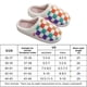 thumbnail image 2 of Zapatillas térmicas planas a cuadros antideslizantes suaves y peludas para interiores y exteriores, 2 of 9