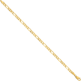 thumbnail image 4 of 14K Solid Yellow Gold 4mm Figaro Link Chain Bracelet, 4 of 5