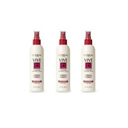 L'Oreal Vive Finishing Spray, Color-care - 8 Fl Oz (3 Pack) + Schick Slim Twin ST for Dry