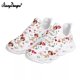 thumbnail image 1 of Noisydesigns - Zapatillas de deporte con plataforma y amortiguación con estampado 3D de enfermera y médico para mujer, zapatos planos con cordones y malla transpirable, 1 of 6