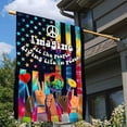 thumbnail image 5 of FLAGWIX Hippie Flag Imagine All The People Living Life In Peace DBD3141F - Garden Flag (11.5" x 17.5"), 5 of 6