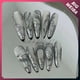 thumbnail image 3 of Uñas postizas de bailarina francesa para manualidades, uñas de Stiletto de cubierta completa, dibujos animados, lindo lazo de boda rosa, Diamante largo, ataúd, 3 of 4