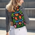 thumbnail image 7 of Balery Roosters and Flowers Vintage Canvas Backpack for Men and Women - Large Capacity, Durable Travel Laptop Bag for School, Work, Hiking, and Outdoor Activities, 7 of 7