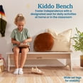 thumbnail image 3 of ECR4Kids Wooden Kiddo Classroom Bench, 12in Seat Height, Children's Furniture, White Wash, 3 of 9