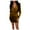 Gold, variant on Fesfesfes Women Gowns Sexy Deep V-Neck Long Sleeve Solid Color Dress Nightclub Party Dress Clothes Sale