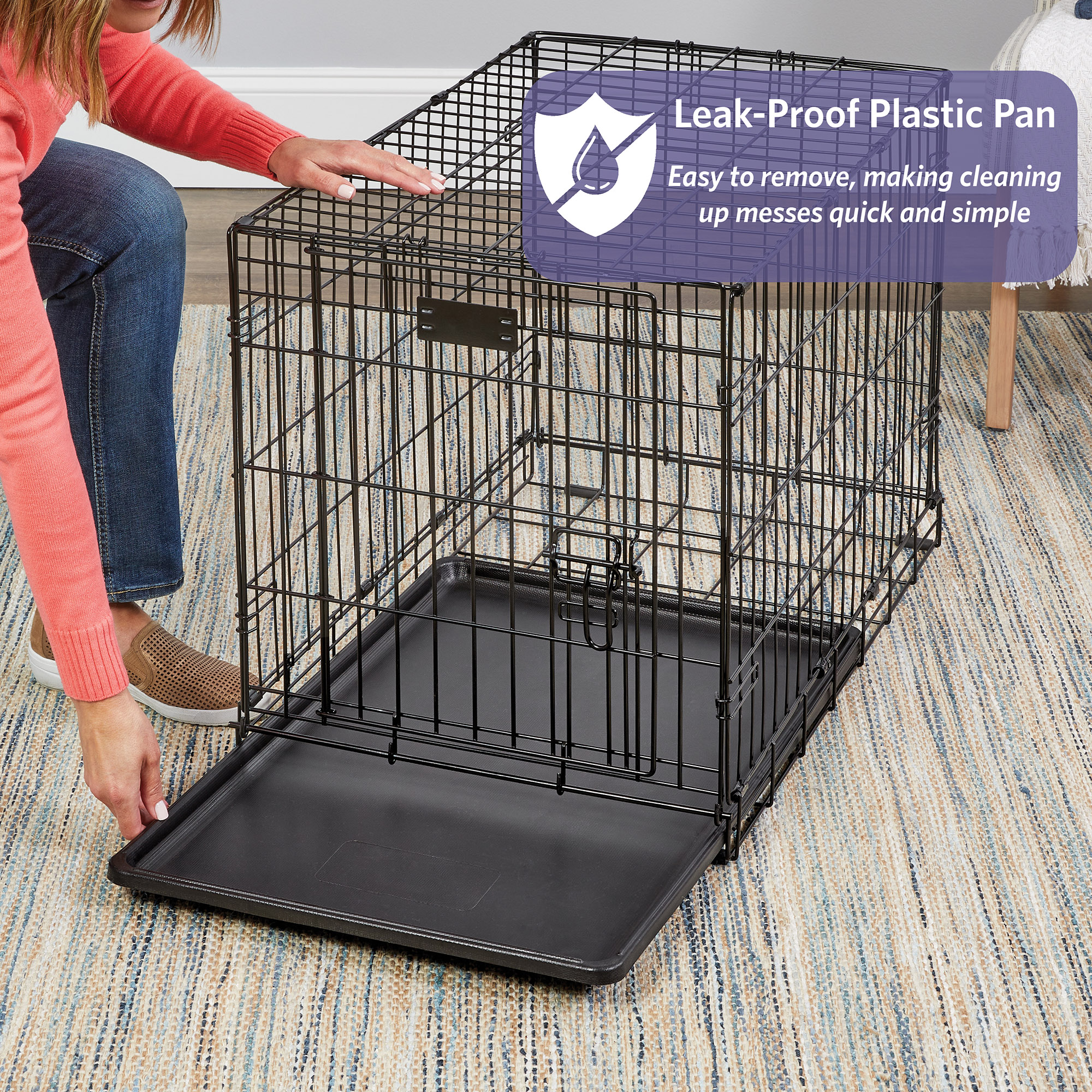 MidWest Homes for Pets Newly Enhanced Single Door iCrate Dog Crate, Includes Leak-Proof Pan, Floor Protecting Feet, Divider Panel & New Patented, 42 Inch - image 5 of 8