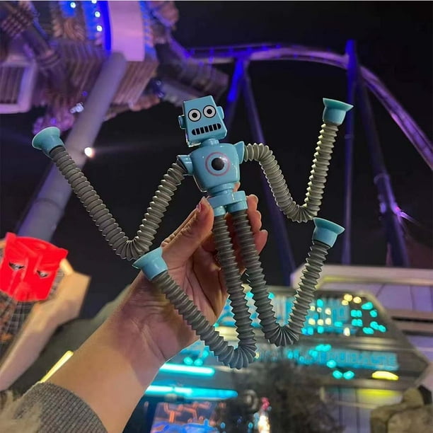 4 Pièces Robot A Ventouse Télescopique Pop Tubes Mini Jouets Sensoriels Jouet D'etagère D'anxiété Fidget Jouets Sensoriels Convient Aux Enfants Adultes Autistes Pour Soulager Le Stress