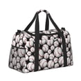 thumbnail image 2 of Xecao Cute Baseball Pattern ​Lightweight Crossbody Weekender Bag Mesh Side Pockets Padded Handles Sports Outdoor Gear Organizer, 2 of 7
