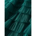 thumbnail image 3 of Lnzyyephy Women's Long Skirt Multilayer Mesh Pleated High Waist High Stretch Elegant Solid Color Cake Skirt, 3 of 6