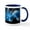 White/Navy Inside, variant on CafePress - Wolf At Midnight Mug - 11 oz Ceramic Mug - Novelty Coffee Tea Cup
