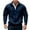 Navy#1831, variant on LIIPEE Men Hoodless Casual Solid Color Long Sleeve Stand Collar Zip Up Tops With Pockets Man Comfort Holiday Festival Party Sweatshirts,Wine,M