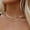 D, variant on 18K Gold Plated Layered Herringbone Necklaces for Women Dainty Layering Beaded Snake Chain Choker Moon Coin Pendant Necklace Trendy Stainless Steel Jewelry