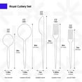 thumbnail image 6 of Ozarke Royal Cutlery Set, Stainless Steel Matte Gold (Set of 20), 6 of 6
