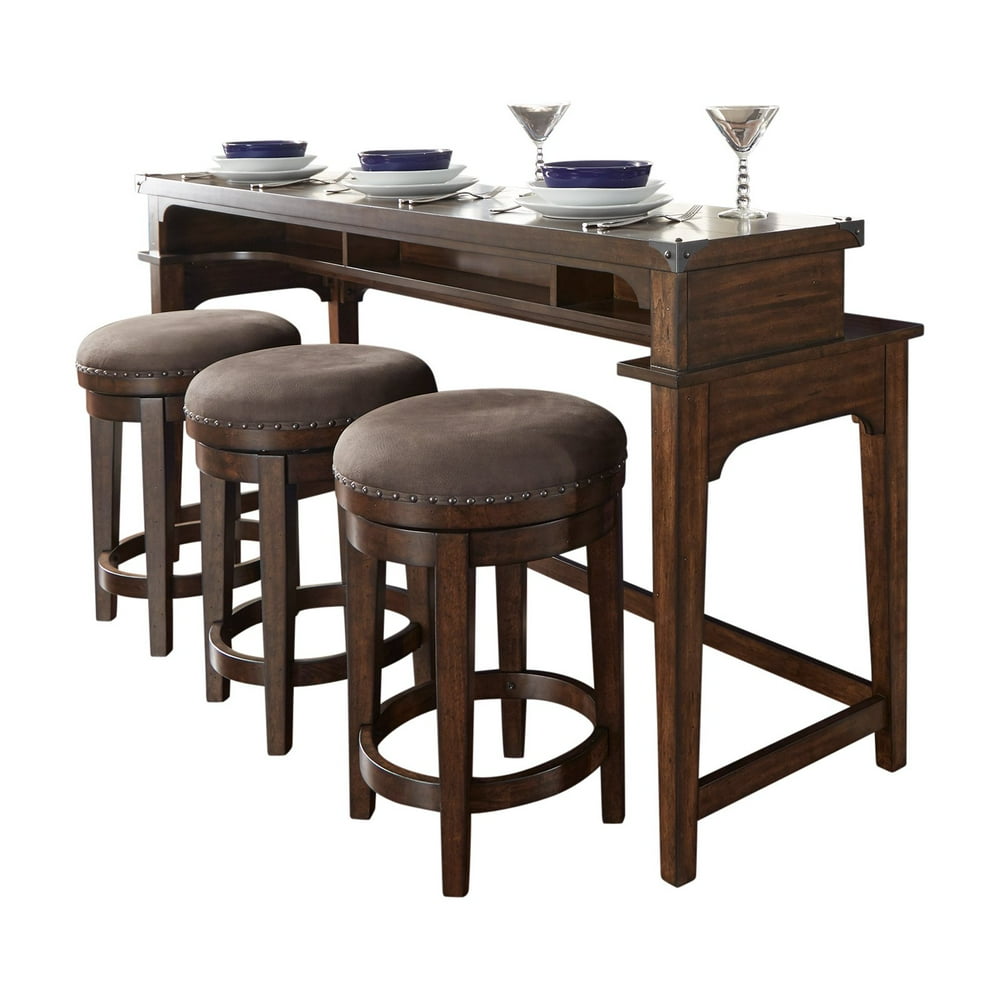 Liberty Furniture Industries Aspen Skies 4 Piece Console Bar Set with