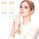 thumbnail image 1 of mfyjkho Pendientes de lazo para mujer, con borlas largas, 5 cm de largo, ideal para fiestas (1 par), 1 of 3