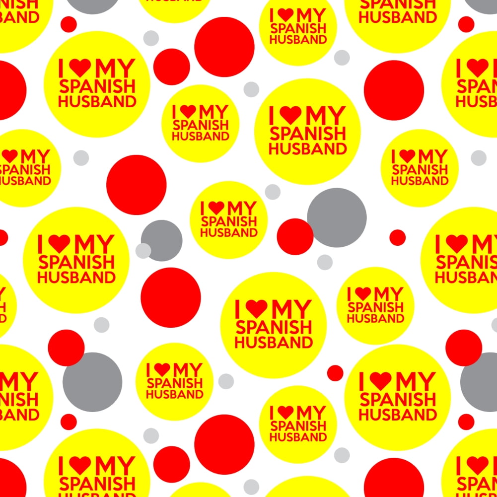 I Love My Spanish Husband Premium Gift Wrap Wrapping Paper Roll