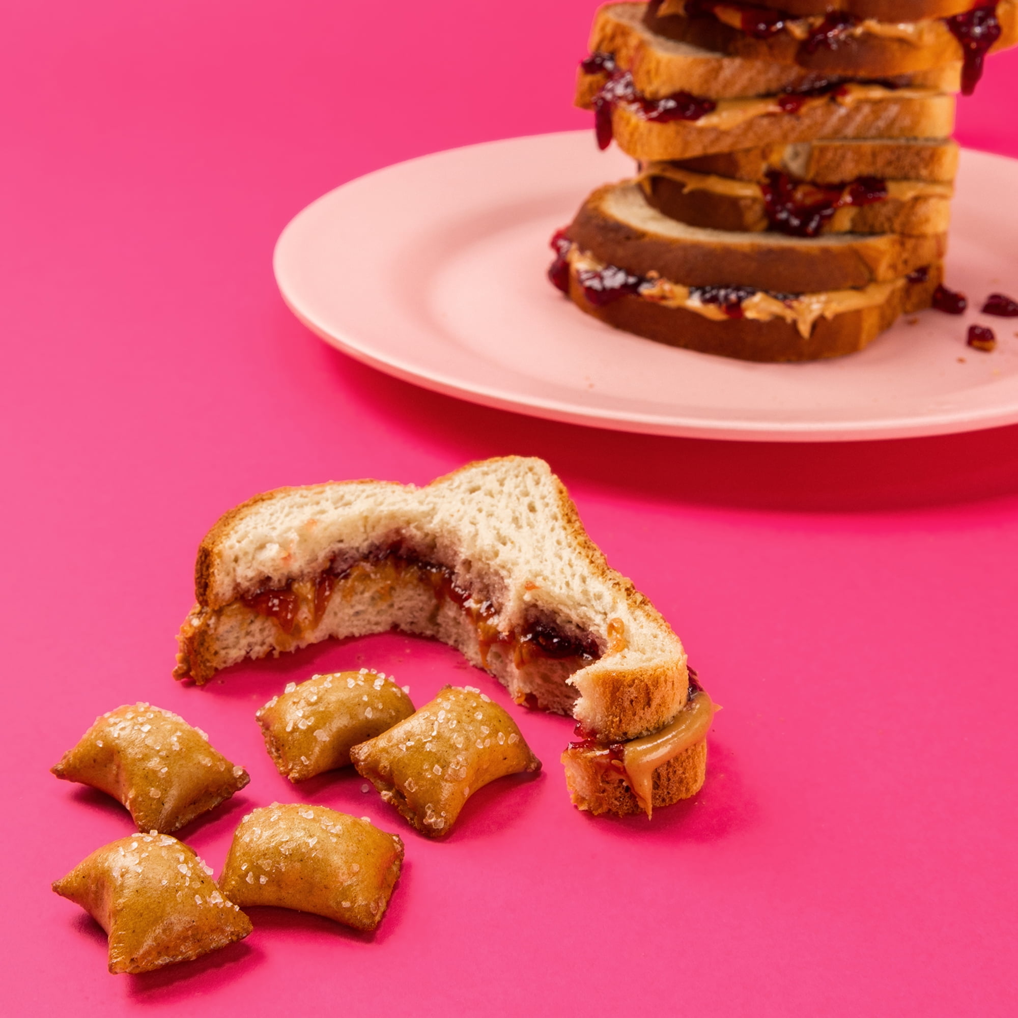 (8 pack) Quinn PB&J Berry Filled Pretzel Nuggets, Gluten Free Snacks, 6 oz Bag