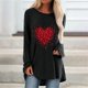 thumbnail image 1 of Pntutb Moda Mujer O Cuello Camiseta de manga larga Otoño Día de San Valentín Impresión Blusa suelta tops Pntutb Pntutb-3797, 1 of 8