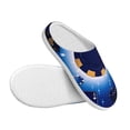 thumbnail image 3 of Haiem Blue Casino Print Women's Fuzzy Memory Foam House Slipper Cozy Home Footwear Non-slip Winter Slippers-39/40, 3 of 7
