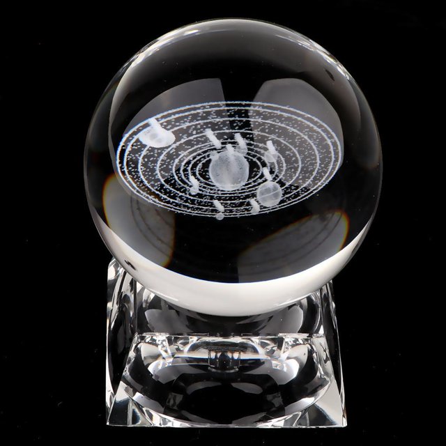 Esfera de bola de cristal transparente de 80mm Baoblaze Decoración artesanal para el hogar