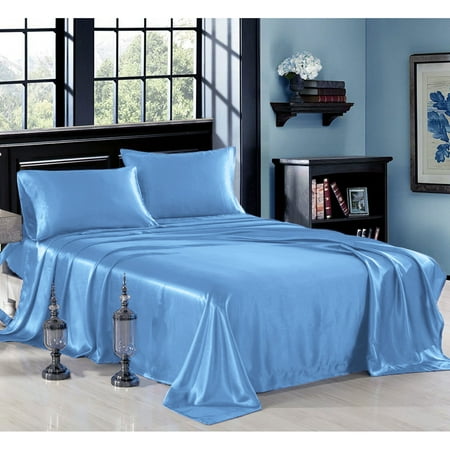 Ultra Soft Silky Satin Bed Sheet Set With Pillowcase 3 Or 4 Piece Ultra Soft Silky Satin Bed Sheet Set With Pillowcase 3 Or 4 Piece