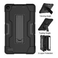 thumbnail image 6 of SOATUTO for All-New Fire 7 2019/2017(9th Gen,7th Gen)Tablet,Heavy-Duty Drop-Proof and Shock-Resistant Rugged Hybrid with Built-in Stand Case - Black+Black, 6 of 7