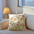 thumbnail image 2 of Unique Bargains Pack of 2 Flower Embroidered Throw Pillow Covers Pink Green, 2 of 6