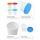 thumbnail image 3 of Billuyoard 4pcs 8oz Recipiente de helado reutilizable Cubo de almacenamiento apilable Tina de helado ligera con tapa de silicona para helado Snack Mostrada Billuyoard HA014235-00, 3 of 6