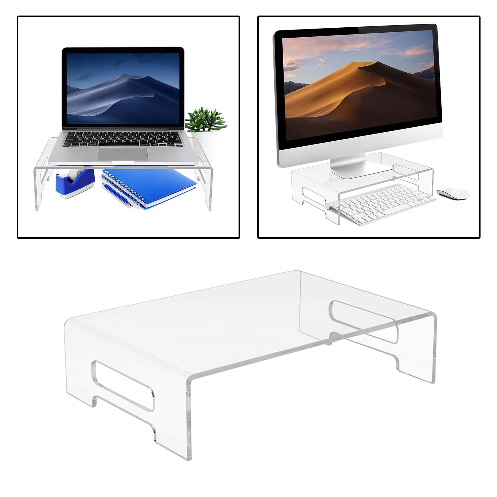 Acrylic Monitor Stand Computer Riser Storage Support Rack, , TV Screen Stand, Showcase Fixtures, Food Display Riser