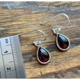 thumbnail image 5 of garnet earrings, Sterling silver earrings, January birthstone Earring, 5 of 5