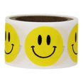 thumbnail image 1 of Yellow Happy Face Stickers | 0.75" inches Round - 50 Pack | InStockLabels.com, 1 of 4