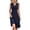 Navy, variant on CIENVNSTG Women's Slimming Sleeveless Fit-and-Flare Tummy Control Dress V Neck Wedding Guest Formal Dresses Summer Outfits 2026 Purple 2XL