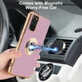 thumbnail image 5 of for Samsung Galaxy Note 20 5G Case with 1 Screen Protector, Built-in 360° Rotation Ring Holder Magnetic Stand, Luxury Shiny Plating Edge Shockproof Electroplated Protective Cover (Purple), 5 of 6