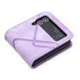 thumbnail image 3 of Funda de cuero con estampado de líneas para Samsung Galaxy Z Flip4, 3 of 4