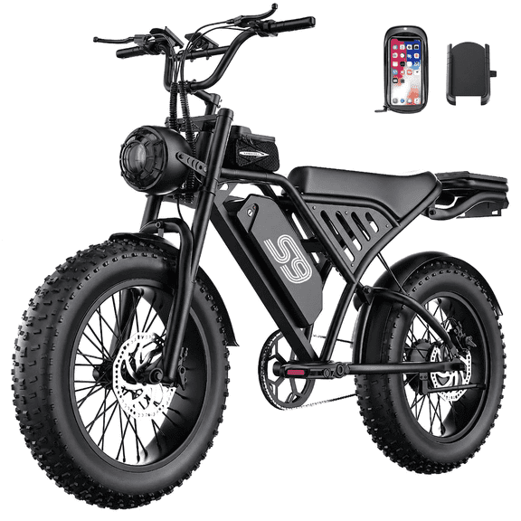 Xathquia Electric Dirt Bike for Adults, 2500W Peak Motor, 48V 20Ah Removable Battery, Up to 36 MPH, 100 Miles PAS Range, 20" All-Terrain Fat Tire Ebike, Full Suspension, NFC & Password Unlock