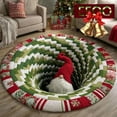 thumbnail image 3 of Christmas 3D Rug – Christmas Optical Illusion Rugs, Decorative Rug With Depth Pattern Theme, Halloween Patterns, Santa Claus Quilted Round, Durable Fabric, Gift For Home Parties(Bb-1pc,31.49*31.48IN), 3 of 6
