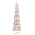 thumbnail image 1 of HOMCOM 6' Artificial Christmas Tree with Realistic Branches Pink, 1 of 10