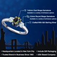 thumbnail image 2 of Gem Stone King 925 Sterling Silver Blue Mystic Topaz and Sky Blue Aquamarine Engagement Ring for Women | 1.29 Cttw | Oval 7X5MM | Gemstone November Birthstone | Size 7, 2 of 6