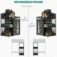 thumbnail image 4 of Advwin 4-Tier Mini Fridge Stand, Adjustable Kitchen Bakers Rack, Industrial Style Freestanding Utility Storage Shelf for Living Room, Dorm, Office, Bar, Gray, 4 of 9
