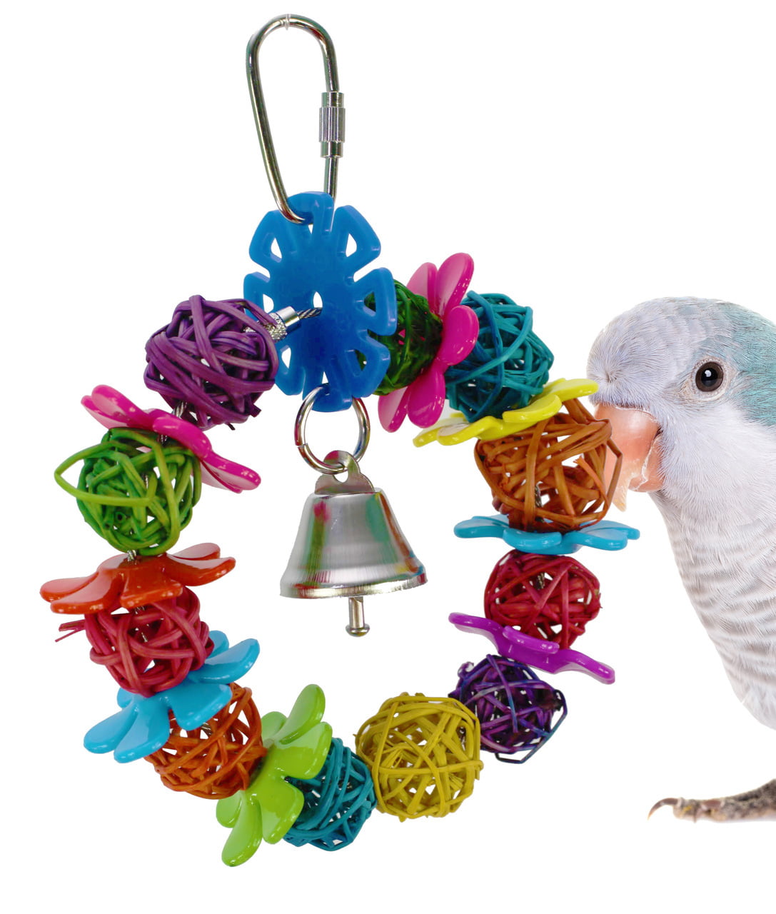1141 Volcano Bonka Bird Toy Cage Toys Cages Foraging Chew Shredder Parrot Conure 